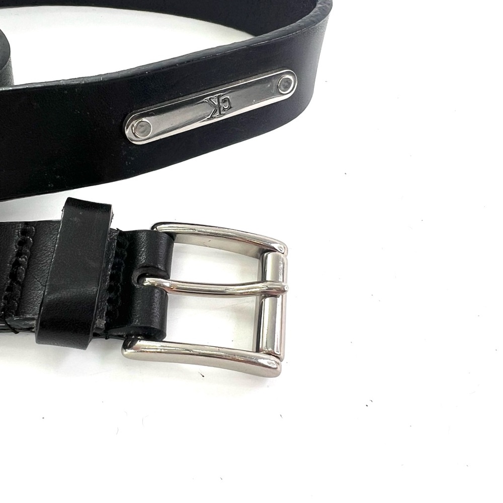 Calvin Klein Black Belt with Silver Accents